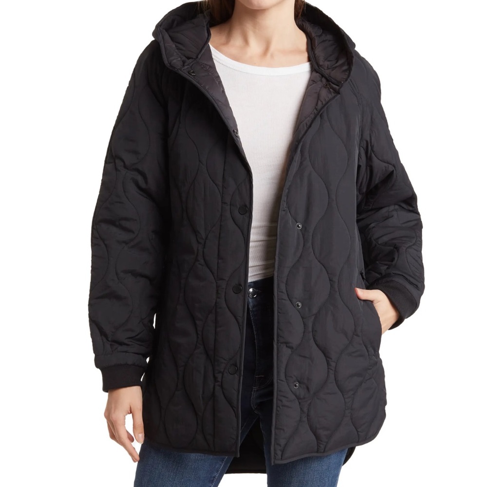 BCBG Quilt Hooded Jacket